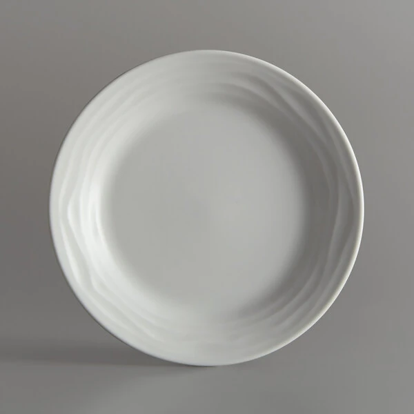 Tuxton GDP-002 TuxTrendz Sandbar 6 1/4" Bright White China Plate - 24/Case