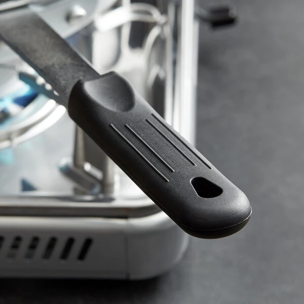 Choice Black Removable Silicone Pan Handle Sleeve for 10" and 12" Aluminum Fry Pans