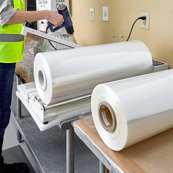 Lavex Pro 18" x 2625' 100 Gauge Polyolefin Cross-Linked Perforated Shrink Film