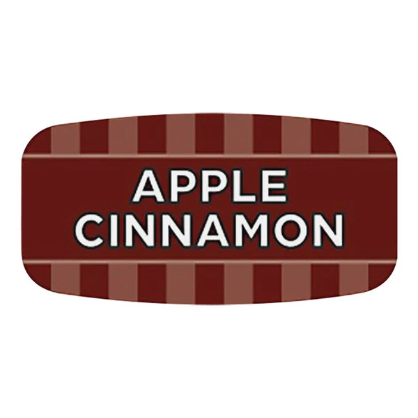 Bollin 5/8" x 1 1/4" Rectangular Permanent Apple Cinnamon Bakery Label - 1,000/Roll