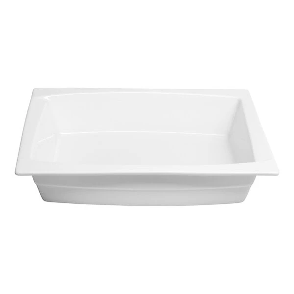 Ariane Buffet 1/3 Size 2 1/2" Deep Ivory Rectangular Porcelain Food Pan AGNARN000100013