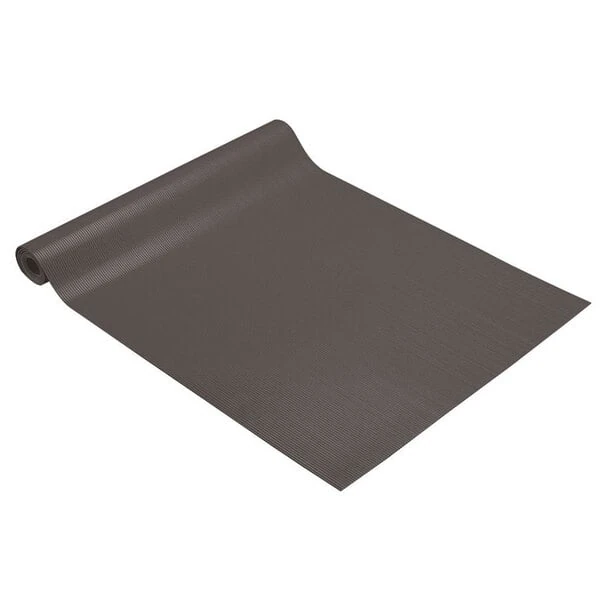 Cactus Mat 1011R-E3 Ezy Kleen Round Rib 3' Wide Gray Vinyl Runner Mat - 1/8" Thick