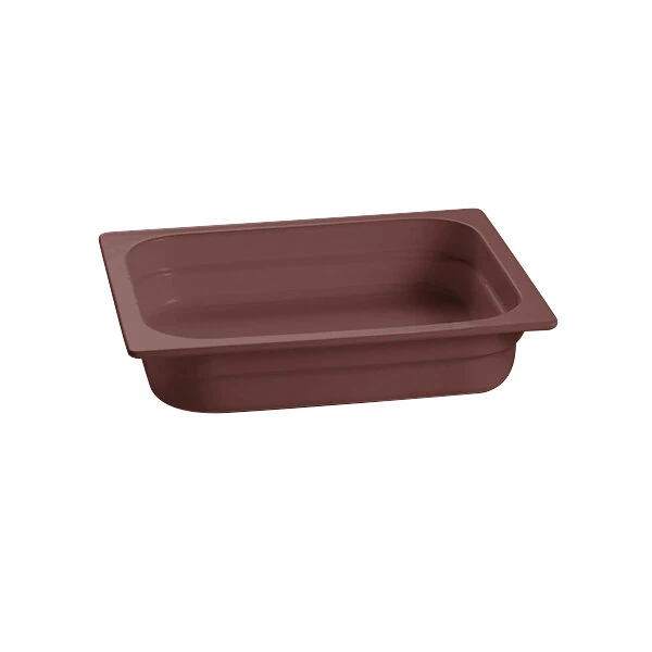 TableCraft CW310BR 12 3/4" x 10 3/8" x 2 1/2" Brown Half Size Cast Aluminum Food Pan