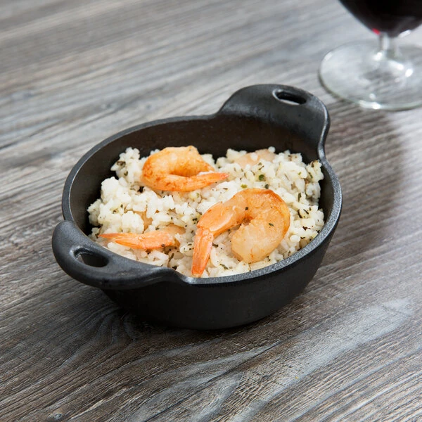 Lodge HMSB 12 oz. Pre-Seasoned Heat-Treated Mini Cast Iron Round Serving Bowl