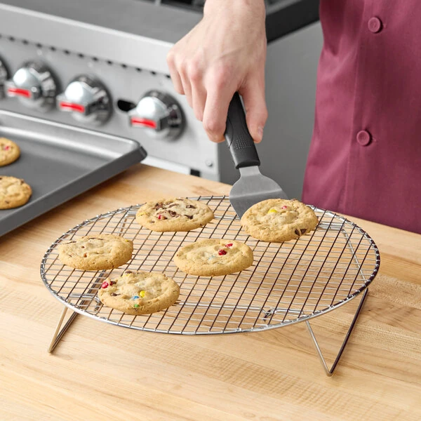 Choice 12 3/4" Round Footed Chrome Plated Steel Cooling Rack