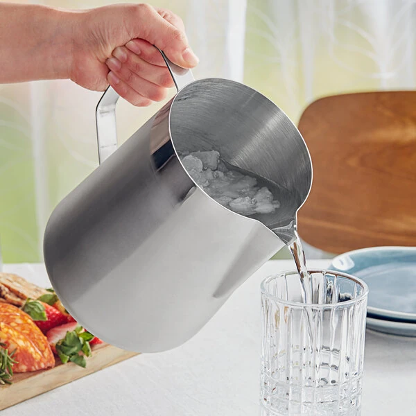 Choice 66 oz. Polished Stainless Steel Pitcher