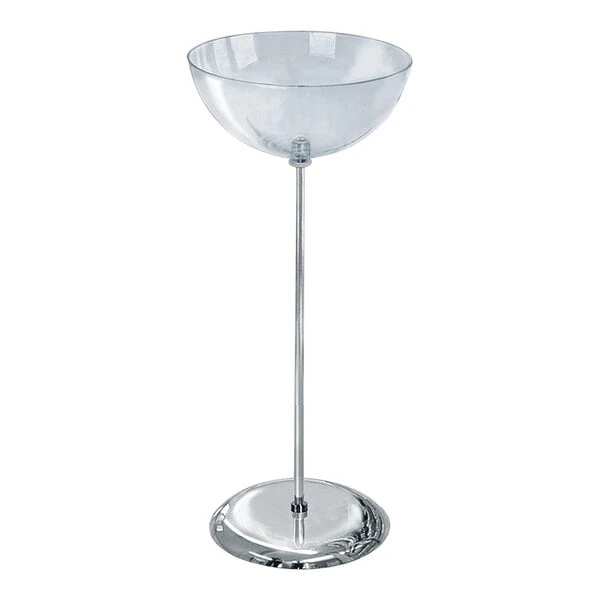 Azar Displays 16" Single Clear Polycarbonate Bowl Floor Display 700956