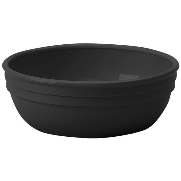 Cambro 100CW110 Camwear® 12.5 oz. Black Polycarbonate Nappie Bowl - 48/Case