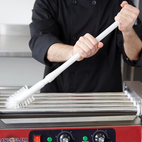 Carlisle 4116900 Sparta Spectrum 24" Hot Dog Roller Brush with Polyester Bristles - 1" Bristle Diameter