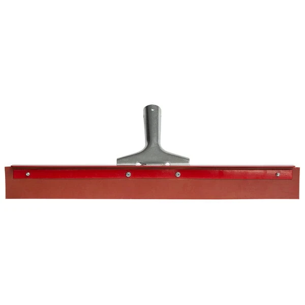 Carlisle Flo-Pac 4007500 18" Straight Red Gum Rubber Heavy-Duty Floor Squeegee with Metal Frame
