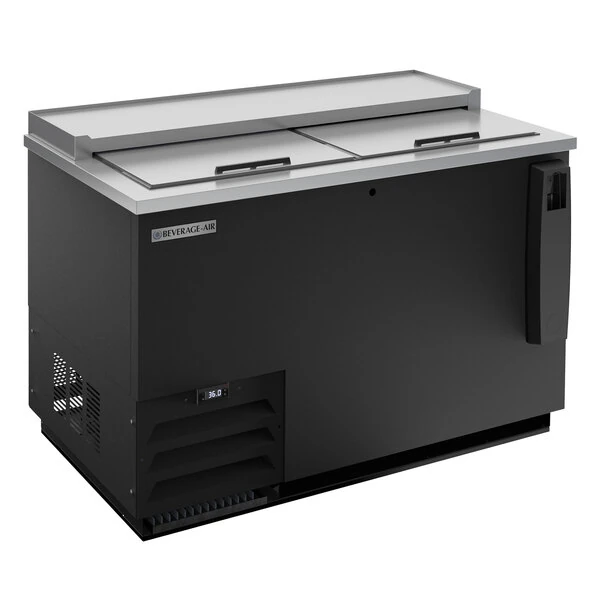 Beverage-Air DW49HC-B-02 50" Black Deep Well Bottle Cooler with Stainless Steel Interior