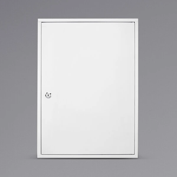 Barska CB12824 15 " x 5 1/2" x 20 15/16" Large White Steel Medicine Security Cabinet with Key Lock