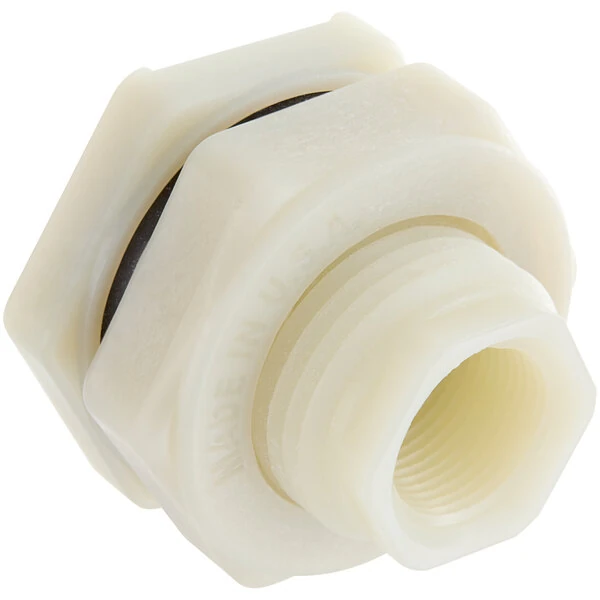 Choice 3/4" Nylon Tank Bulkhead Assembly for Vegetable Crispers