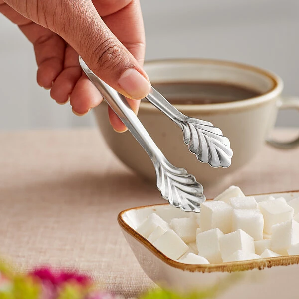 American Metalcraft 4" Stainless Steel Sugar Tongs