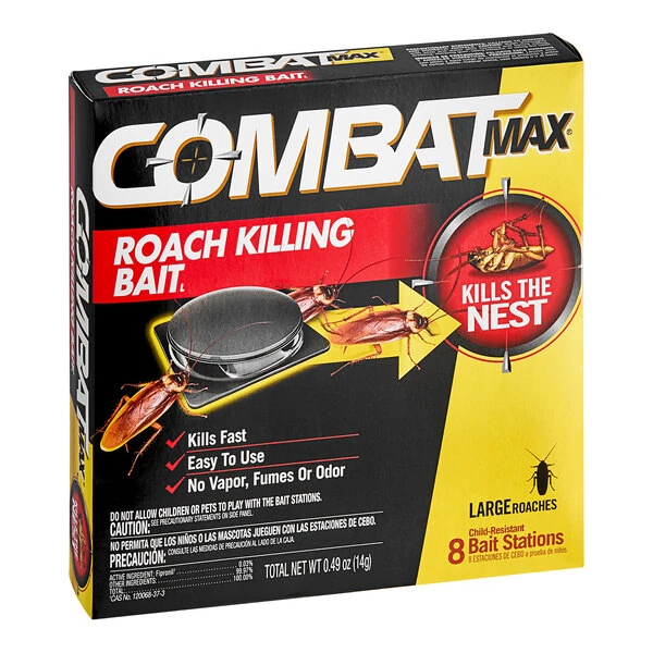 Combat Max® DIA51913 8-Pack Large Roach Bait - 12/Case