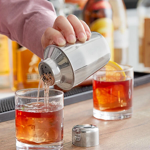 Acopa 6 oz. Stainless Steel 3-Piece Cobbler Cocktail Shaker