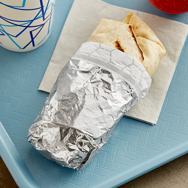 Bagcraft 9" x 12" Silver Insulated Honeycomb Foil Sandwich Wrap - 500/Pack