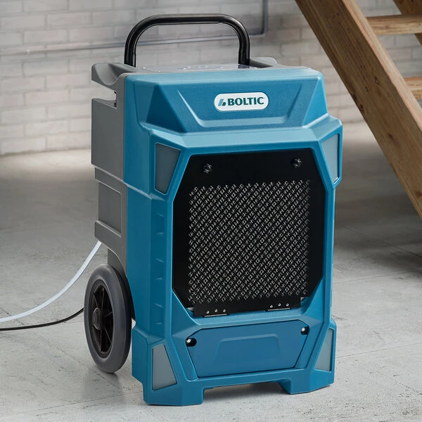 Boltic 200 Pint Commercial Dehumidifier with Automatic Purge Pump, Drain Hose, and Wheels - 115V, 945W