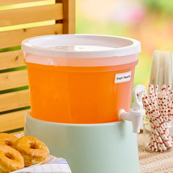 Choice 3 Gallon Clear Round Beverage Dispenser