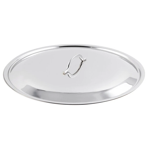 Bon Chef 71032-CF-COVER Classic Country French Collection 12 3/8 inch Stainless Steel Cover for 9 Qt. Brazier Pot