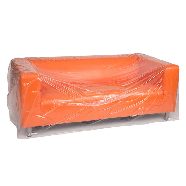 Lavex 124" x 45" 1 Mil LDPE Clear Furniture Bag on a Roll - 125/Roll