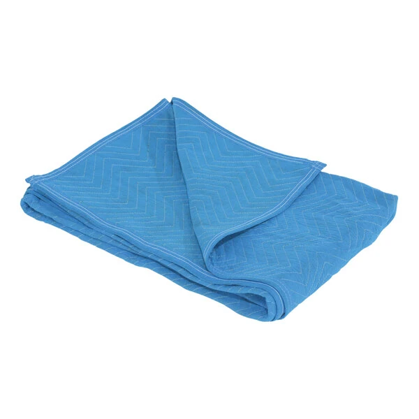 Vestil 72" x 80" Standard Blue Quilted Fabric Moving Blanket QPC-7280-DP-1PK