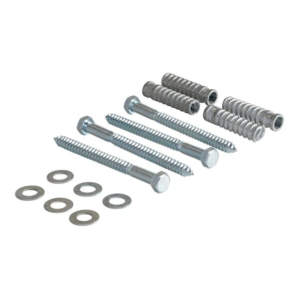 Vestil CS-33-KIT-4 Q195 Steel Concrete Hardware Kit for 4-Hole Car Stops