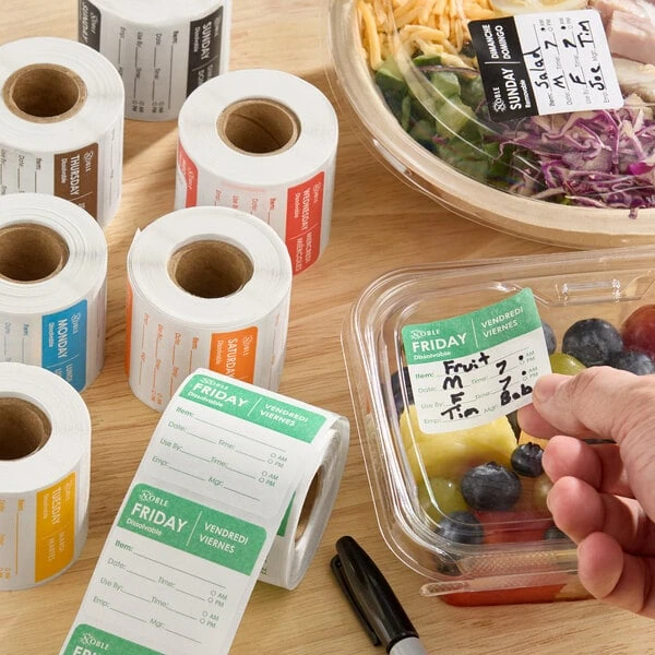 Noble 2" x 2" Dissolvable Day of the Week Label Rolls