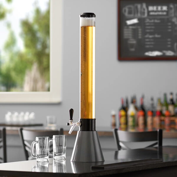 Beer Tubes COC-32-STAP 1/4 100 oz. Customizable Tall Tube Carbon Conic Beer Tower