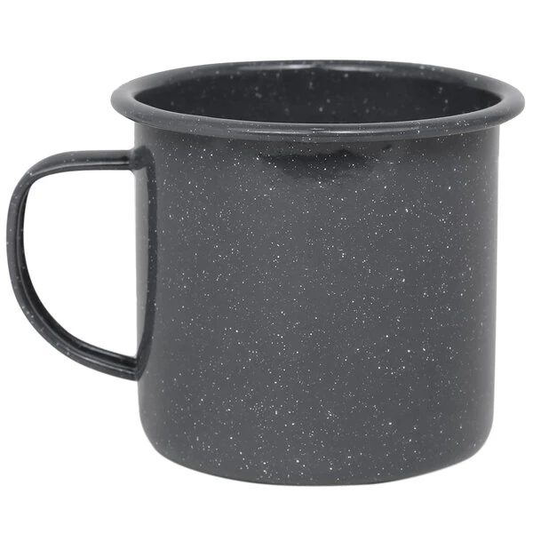 Crow Canyon Home K11GRY Stinson 12 oz. Gray Speckle Enamelware Mug