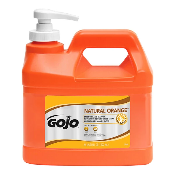 GOJO® 0948-04 1/2 Gallon Natural Orange Smooth Hand Cleaner - 4/Case