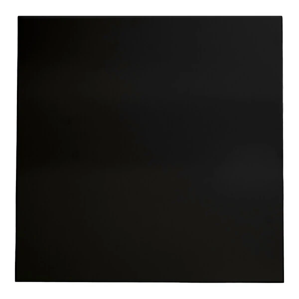 Superior Surfaces 36" x 36" Customizable Square Frosty Black Eased Edge Squared Corner Indoor Table Top