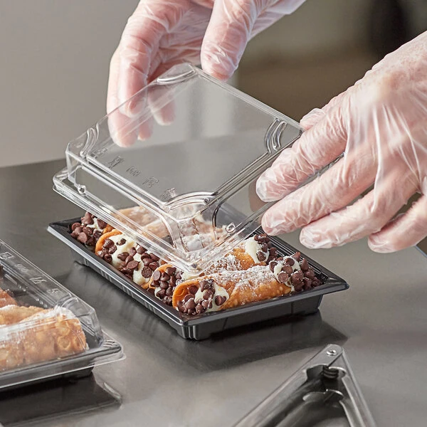 Choice 4 1/2" x 6 1/2" Medium Food Container with Lid - 50/Pack