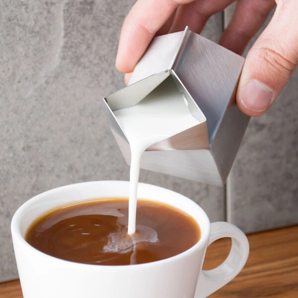 American Metalcraft MCC300 3 oz. Stainless Steel Milk Carton Creamer