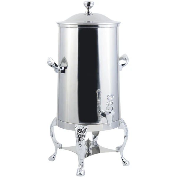 Bon Chef 47001C-E Renaissance 1.5 Gallon Insulated Stainless Steel Electric Coffee Chafer Urn with Chrome Trim