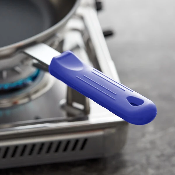 Choice Blue Removable Silicone Pan Handle Sleeve for 10" and 12" Aluminum Fry Pans