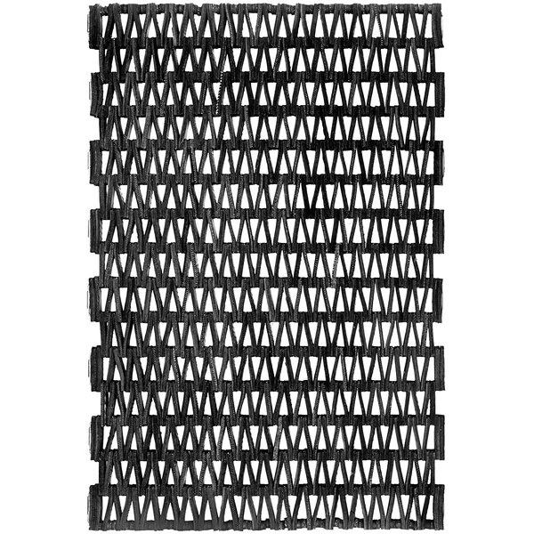 Durable Durite 1' 8" x 2' 6" Black Herringbone Weave Anti-Fatigue Mat 108H2030 - 5/8" Thick