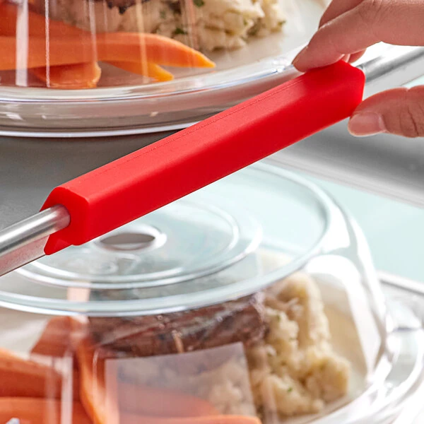 Baker's Lane 6 inch Red Silicone Bun / Sheet Pan Clip Set for Product Identification - 6/Pack