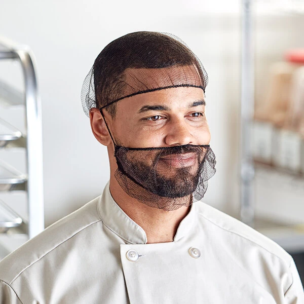 Choice 18" Brown Nylon Hairnet Cap - 100/Pack