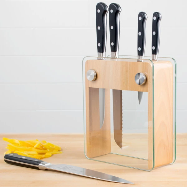 Mercer Culinary M23505 Renaissance® 6-Piece Knife Set with Wood / Glass Knife Block