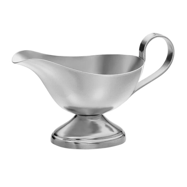 Walco Soprano from Steelite International WLOU315 15 oz. Stainless Steel Sauce Boat - 6/Case