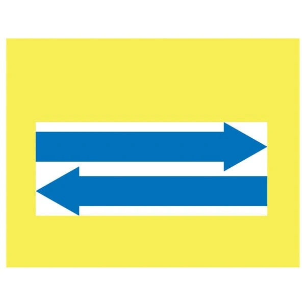 Cosco 098227 19" x 15" Blank Yellow Stake Sign with Blue Directional Arrows