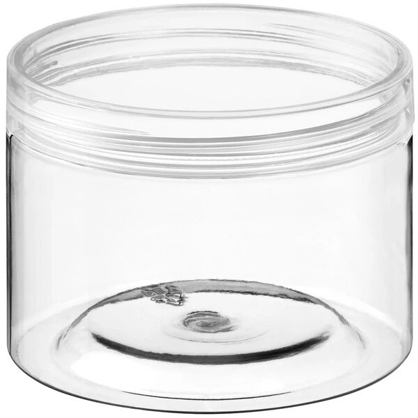 Solia Tornillo 9.3 oz. Clear Plastic Jar with Polypropylene Lid - 192/Case