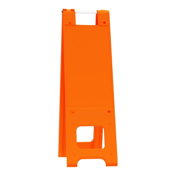 Plasticade® Narrowcade 12" x 24" Orange Double-Sided A-Frame Sign Stand 150-O