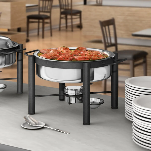Acopa 6 Qt. Wrought Iron Pillar Round Chafer Stand