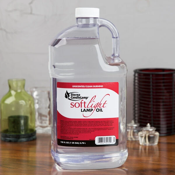 Sterno 30644 Soft Light 1 Gallon Bulk Lamp Fuel, Smokeless Liquid Candle Paraffin Wax - 4/Case