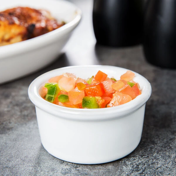 Tuxton GAA-752 TuxTrendz Artisan Agave 2.5 oz. China Ramekin - 24/Case