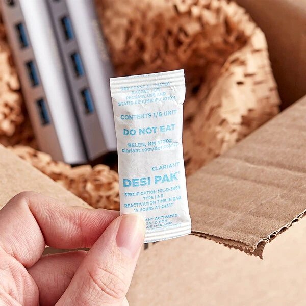 Clariant Desi Pak 1/6 Unit (6 Gram) Desiccant Bentonite Clay Packet - 1,200/Case