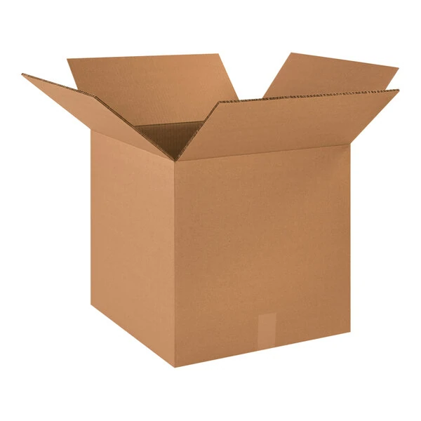 Lavex 18" x 18" x 18" Kraft Heavy-Duty 48 ECT Corrugated Double-Walled RSC Shipping Box - 10/Case