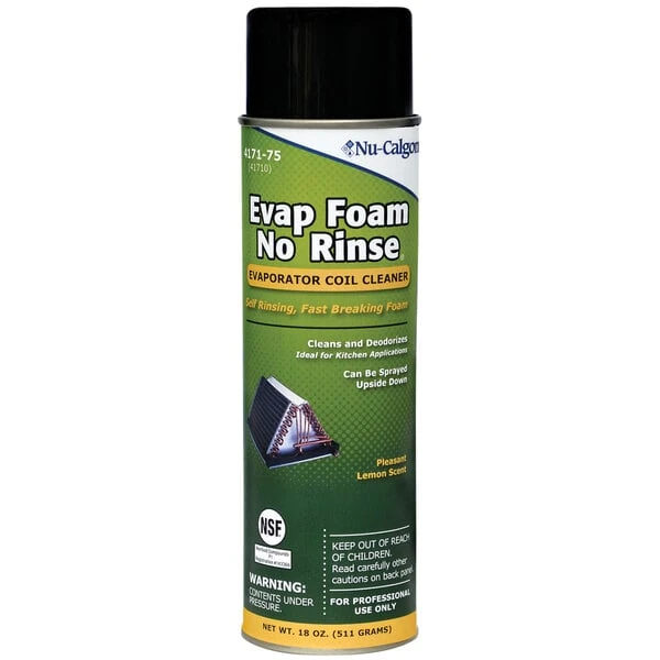 Nu-Calgon 4171-75 18 oz. Evap Foam No Rinse Aerosol Evaporator Coil Cleaner - 6/Case